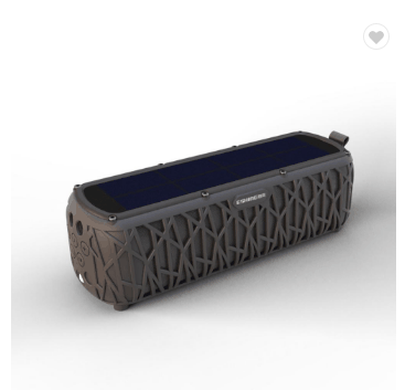 T61 solar wireless speaker with solar panel, rugged design, Bluetooth, long 60-hour battery life, LED light, and outdoor protection features
