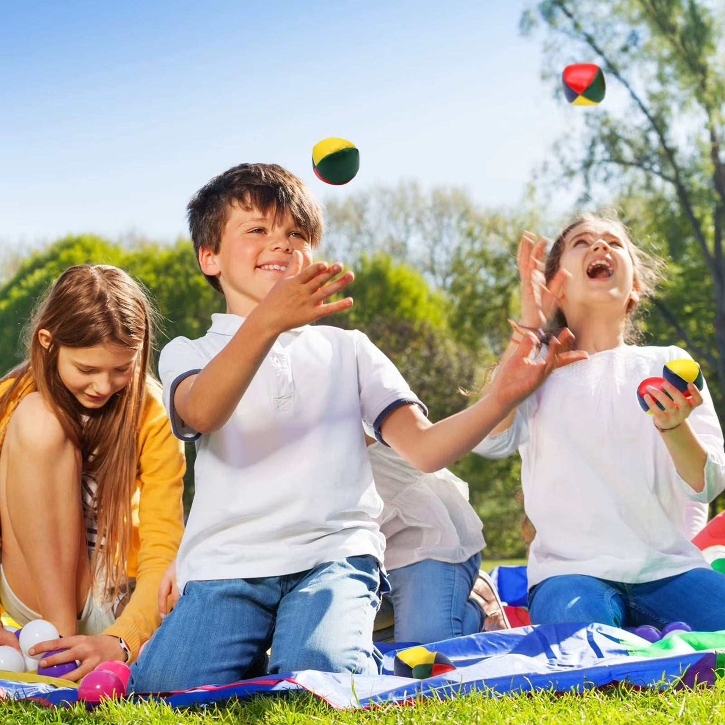 6PCS Smooth Durable Juggle Ball Juggling Balls Set for Beginners Learn to Juggle Beginner Kit Circus Children Kids Outdoor Toy - AMIR BAGS INDIA PRIVATE LIMITED