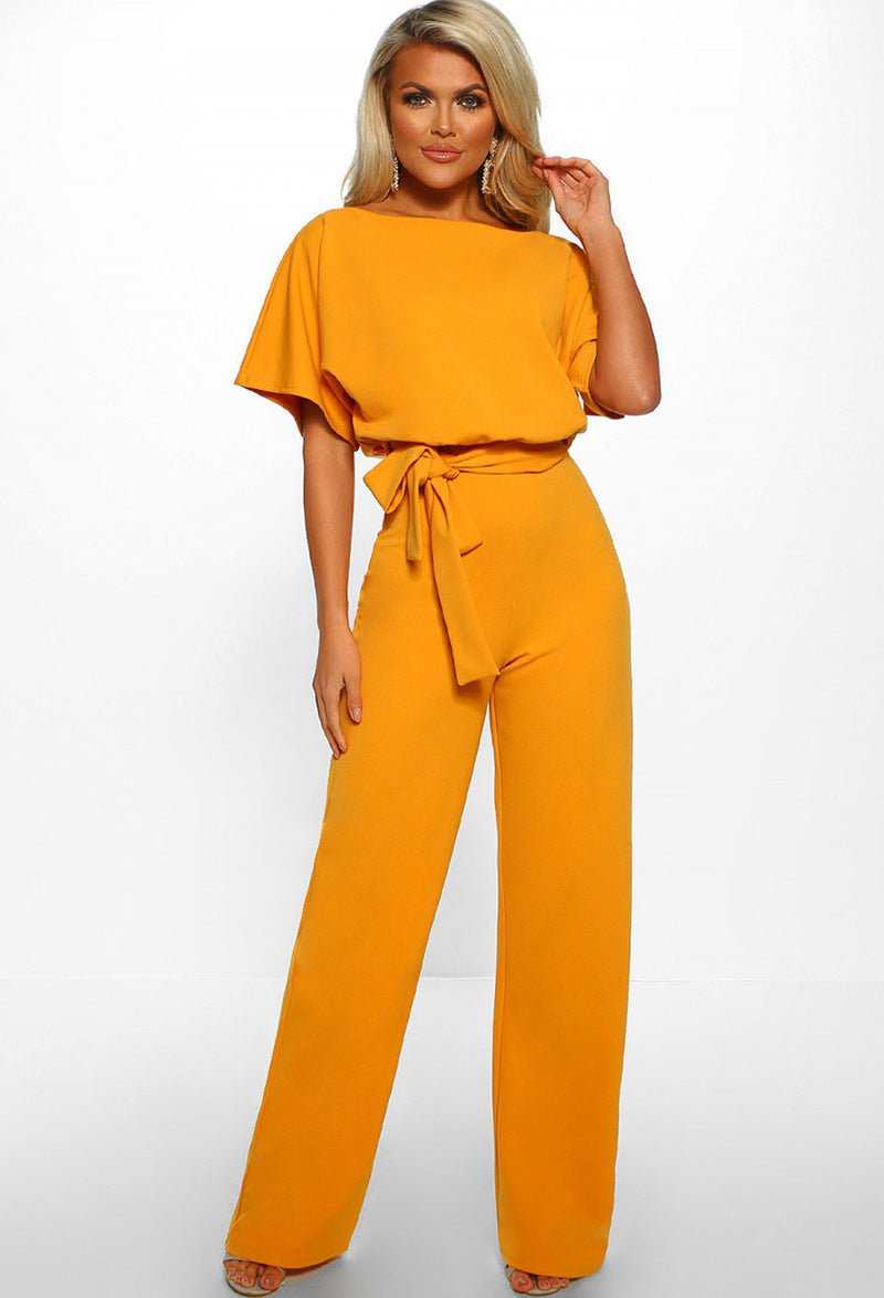 7 - color Fashion Lace - up Button Short - sleeved Women's Jumpsuit - AMIR BAGS INDIA PRIVATE LIMITED