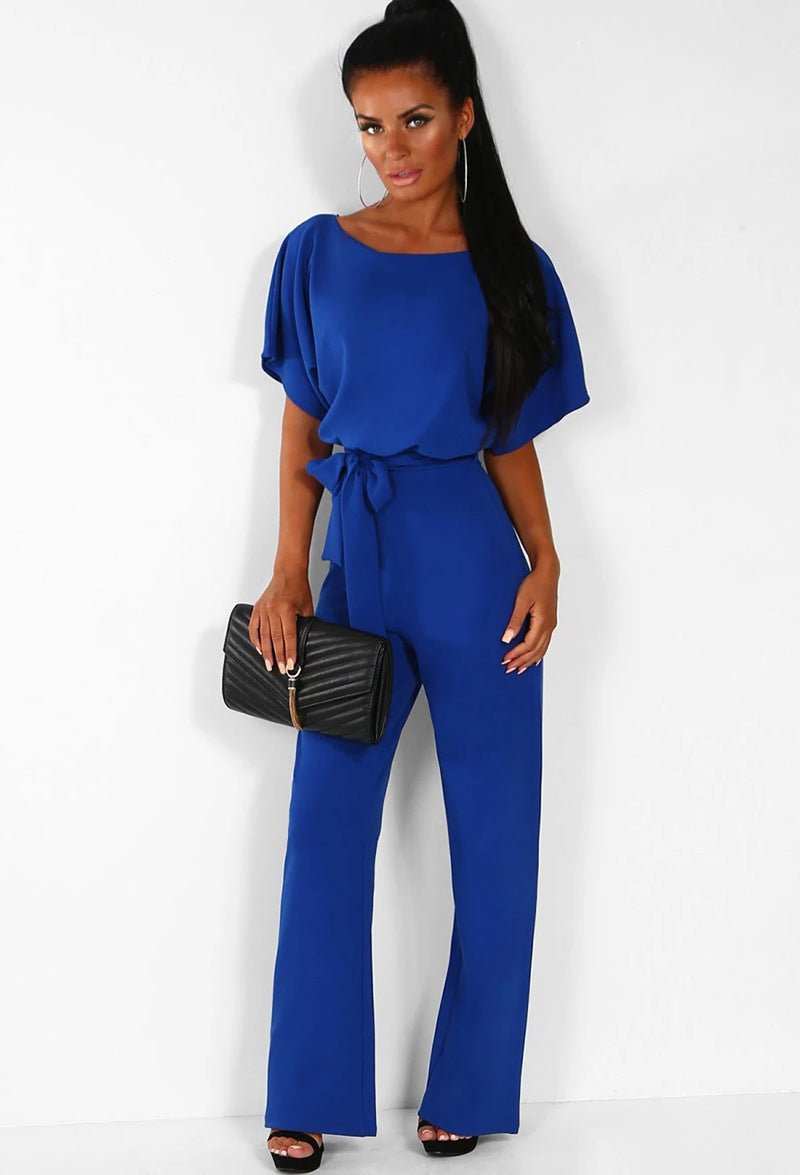 7 - color Fashion Lace - up Button Short - sleeved Women's Jumpsuit - AMIR BAGS INDIA PRIVATE LIMITED
