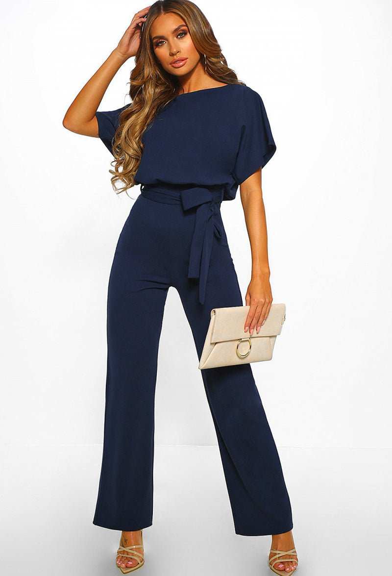 7 - color Fashion Lace - up Button Short - sleeved Women's Jumpsuit - AMIR BAGS INDIA PRIVATE LIMITED
