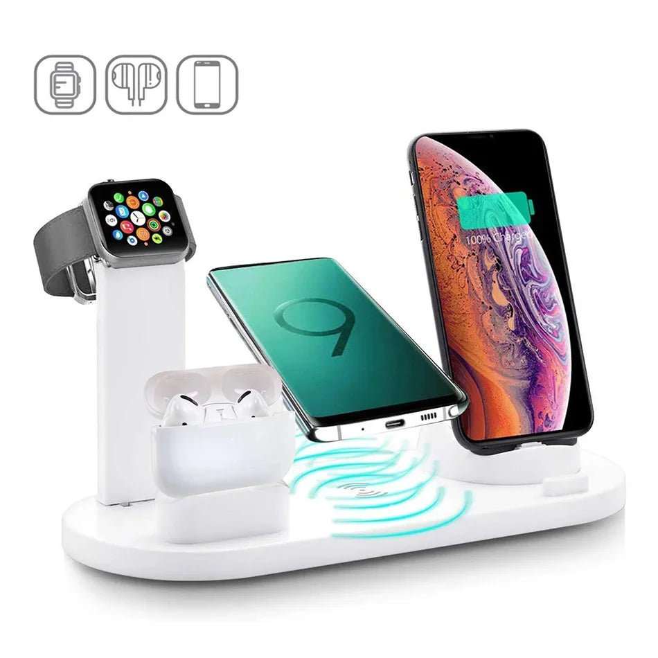 7 in 1 Wireless Charger Stand Pad for Iphone 15 14 13 12 11 X Apple Watch Airpods Desk Phone Chargers Fast Charging Dock Station - AMIR BAGS INDIA PRIVATE LIMITED