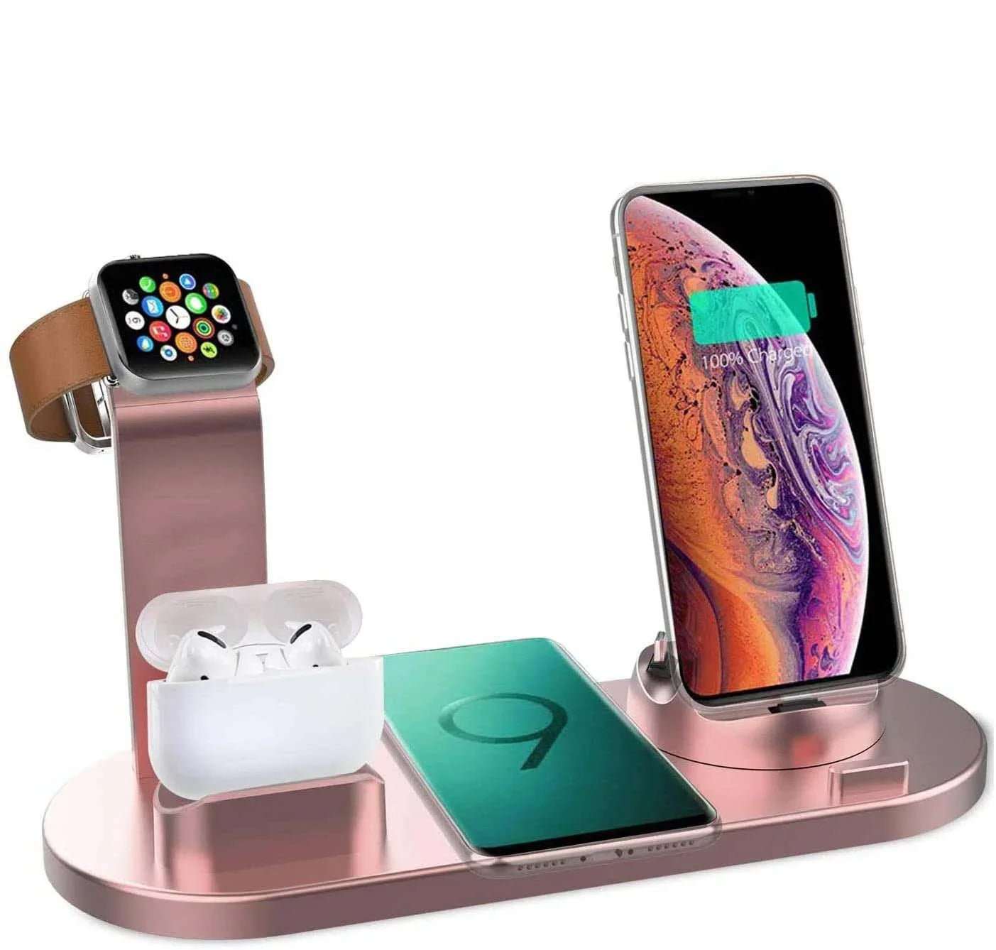 7 in 1 Wireless Charger Stand Pad for Iphone 15 14 13 12 11 X Apple Watch Airpods Desk Phone Chargers Fast Charging Dock Station - AMIR BAGS INDIA PRIVATE LIMITED
