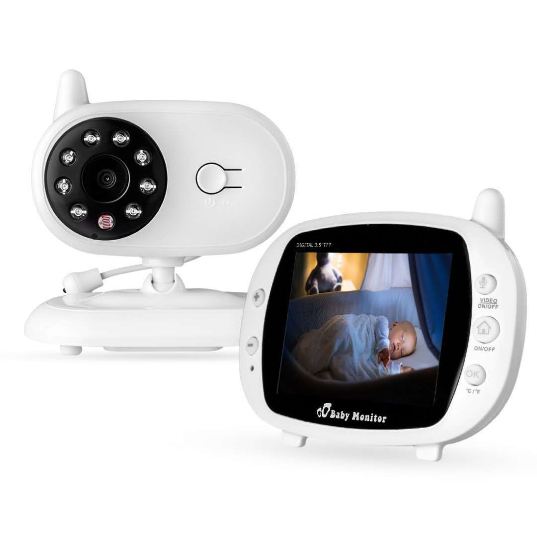 3.5 inch baby care device with night vision monitor and two-way intercom for infant monitoring