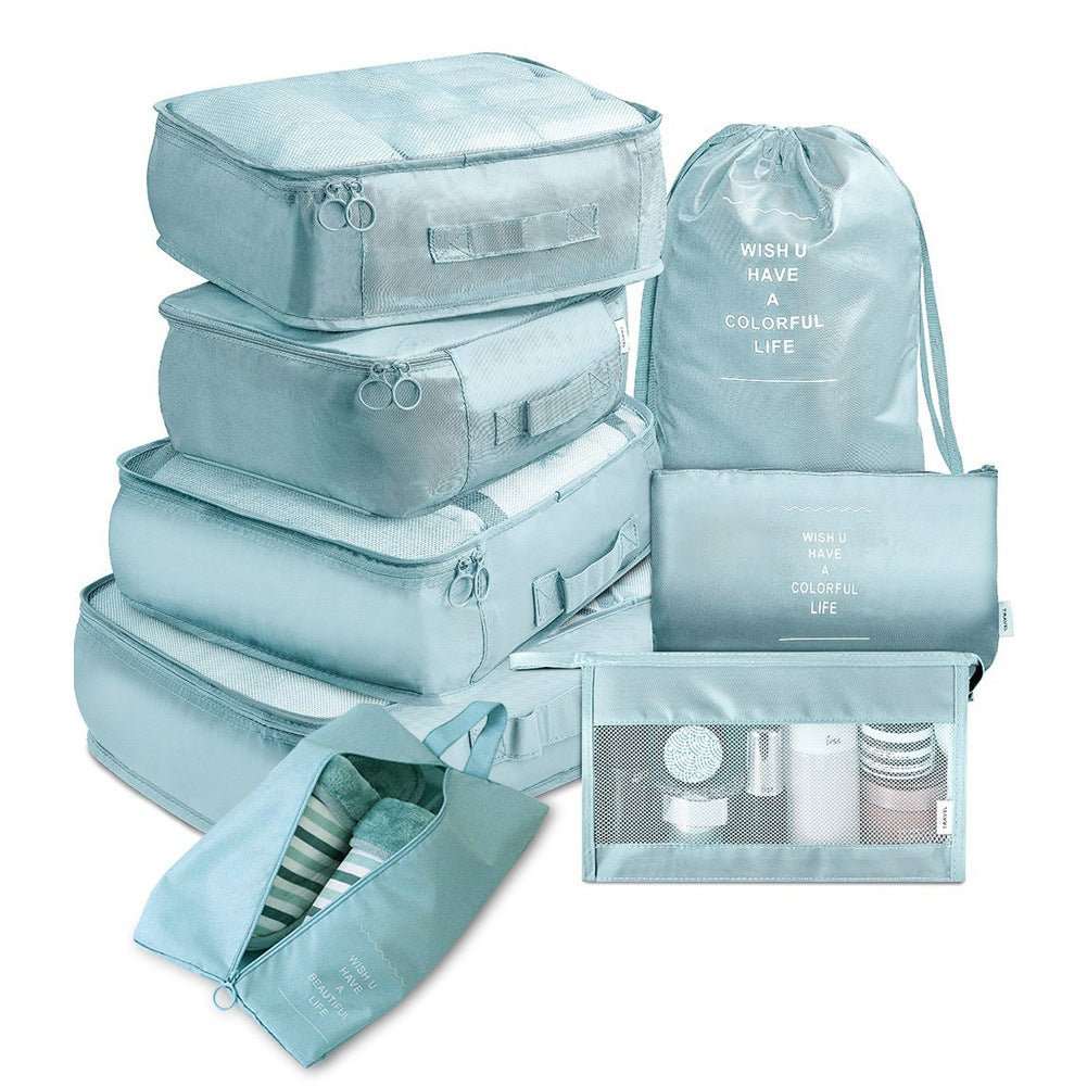 8 - piece Set Luggage Divider Bag Travel Storage Clothes Underwear Shoes Organizer Packing Cube Bag - AMIR BAGS INDIA PRIVATE LIMITED