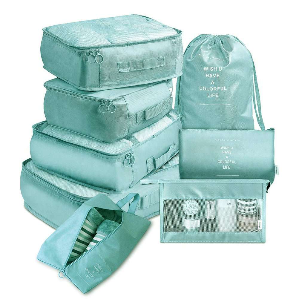 8 - piece Set Luggage Divider Bag Travel Storage Clothes Underwear Shoes Organizer Packing Cube Bag - AMIR BAGS INDIA PRIVATE LIMITED