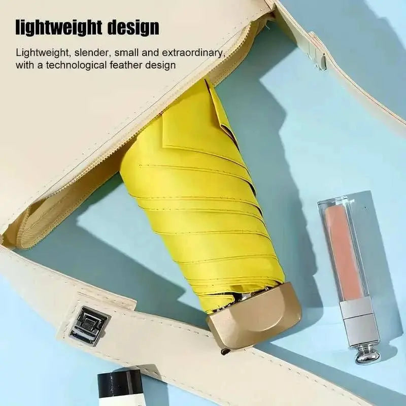 80% Off Mini UV Umbrella Small Pocket Travel Rain Parasol Vinyl Folding Sun Shade Umbrella UPF50+ Portable Capsule Umbrellas 우산 - AMIR BAGS INDIA PRIVATE LIMITED
