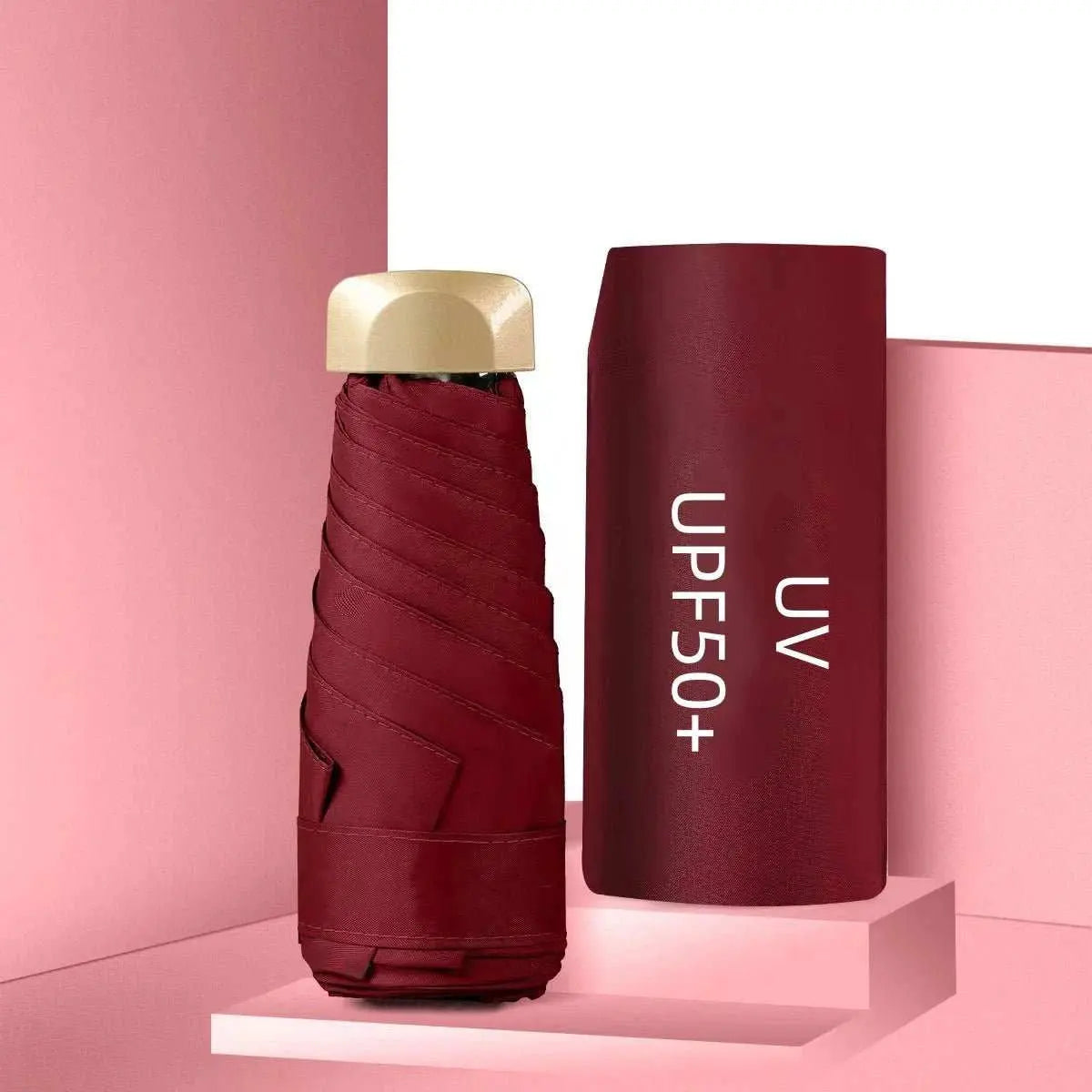 80% Off Mini UV Umbrella Small Pocket Travel Rain Parasol Vinyl Folding Sun Shade Umbrella UPF50+ Portable Capsule Umbrellas 우산 - AMIR BAGS INDIA PRIVATE LIMITED