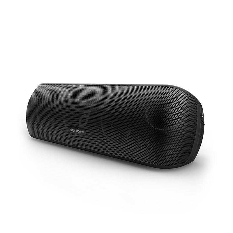 Black portable subwoofer Bluetooth speaker with USB interface and built-in lithium battery