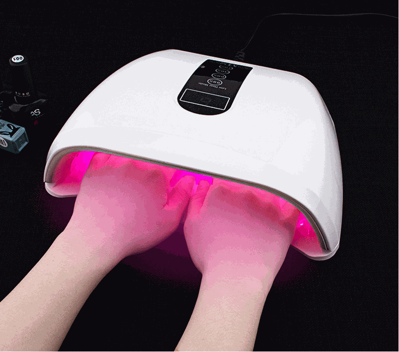 Baked hands 96W nail dryer with LED red light curing gel polish for two hands