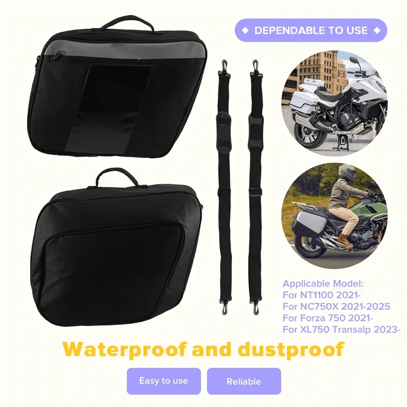 ABQB - Saddle Style Motorcycle Side Case Inner Bag For HONDA NT1100 NC750X FORZA 750 XL750 Transalp Luggage Bags - AMIR BAGS INDIA PRIVATE LIMITED