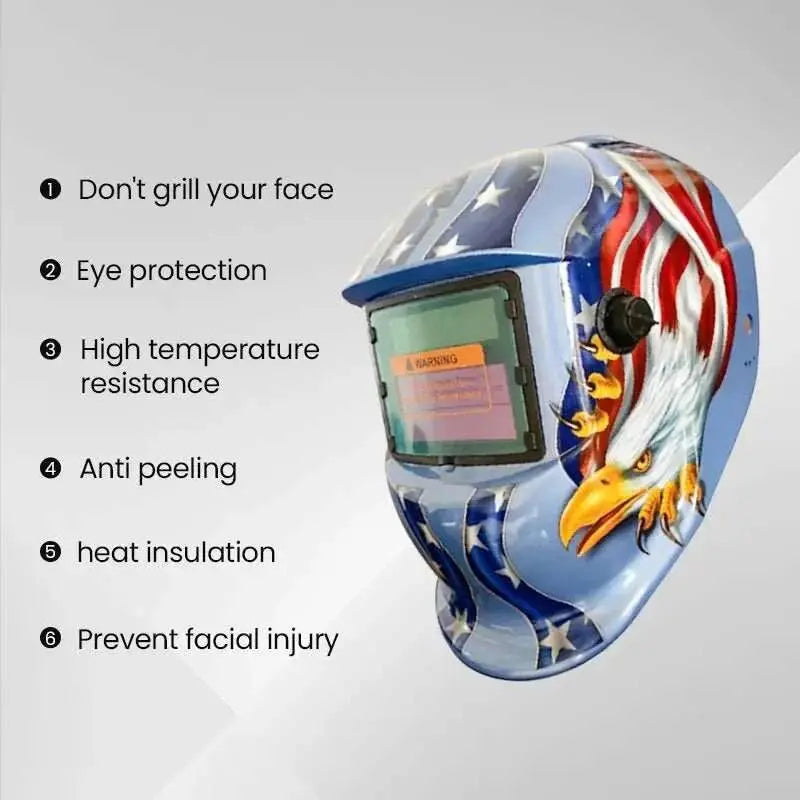 AIRAJWelding Mask Welder Protection Head Worn Solar Automatic Dimming Welding Cap Multifunctional Professional Welding Equipment - AMIR BAGS INDIA PRIVATE LIMITED