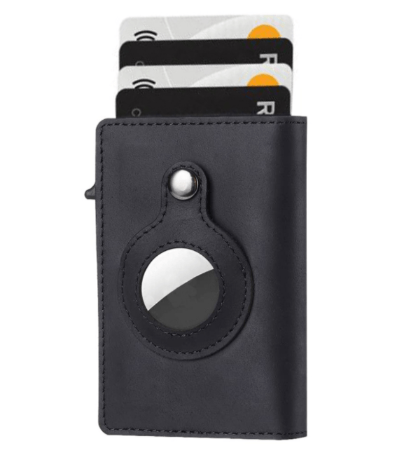 AirTag Wallet Anti Theft Bullet Card Bag Multi - functional Rfid Card Holder Men's Leather Slim Wallets For Airtag Air Tag - AMIR BAGS INDIA PRIVATE LIMITED