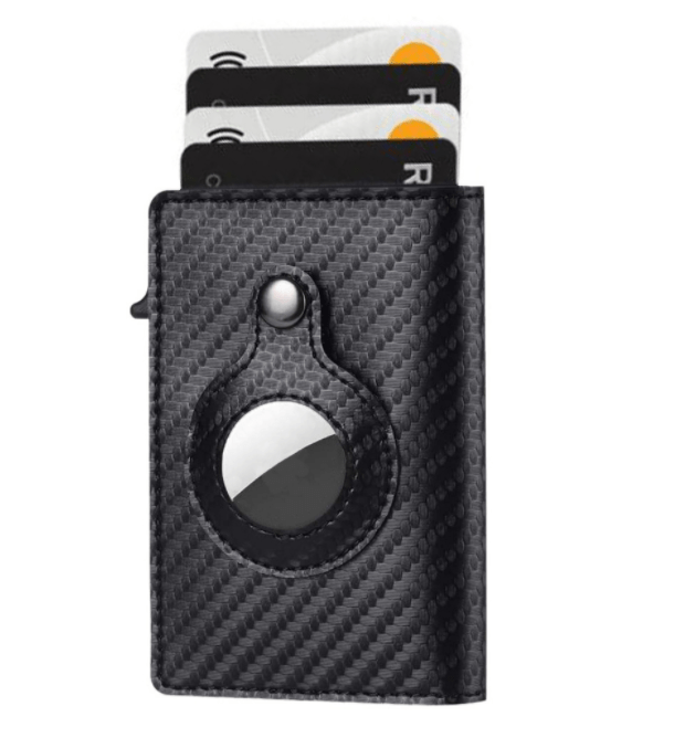 AirTag Wallet Anti Theft Bullet Card Bag Multi - functional Rfid Card Holder Men's Leather Slim Wallets For Airtag Air Tag - AMIR BAGS INDIA PRIVATE LIMITED
