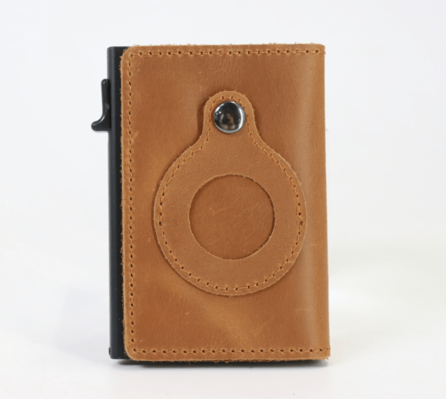 AirTag Wallet Anti Theft Bullet Card Bag Multi - functional Rfid Card Holder Men's Leather Slim Wallets For Airtag Air Tag - AMIR BAGS INDIA PRIVATE LIMITED