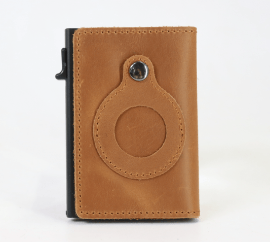 AirTag Wallet Anti Theft Bullet Card Bag Multi - functional Rfid Card Holder Men's Leather Slim Wallets For Airtag Air Tag - AMIR BAGS INDIA PRIVATE LIMITED
