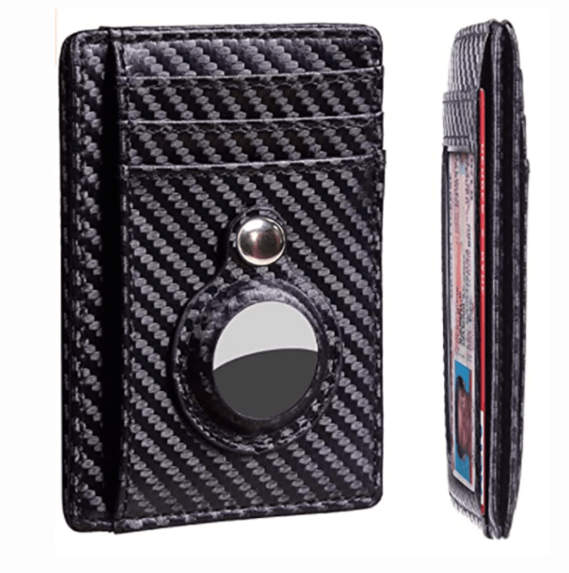 AirTag Wallet Anti Theft Bullet Card Bag Multi - functional Rfid Card Holder Men's Leather Slim Wallets For Airtag Air Tag - AMIR BAGS INDIA PRIVATE LIMITED