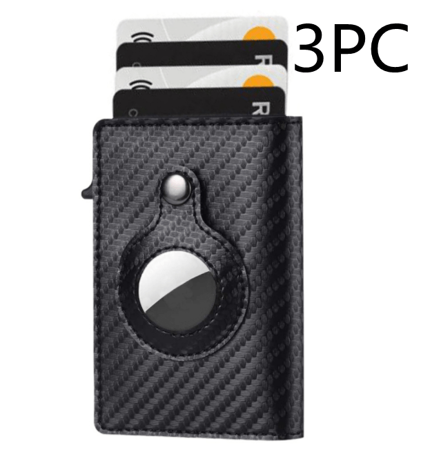 AirTag Wallet Anti Theft Bullet Card Bag Multi - functional Rfid Card Holder Men's Leather Slim Wallets For Airtag Air Tag - AMIR BAGS INDIA PRIVATE LIMITED