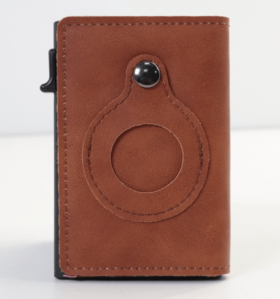 AirTag Wallet Anti Theft Bullet Card Bag Multi - functional Rfid Card Holder Men's Leather Slim Wallets For Airtag Air Tag - AMIR BAGS INDIA PRIVATE LIMITED