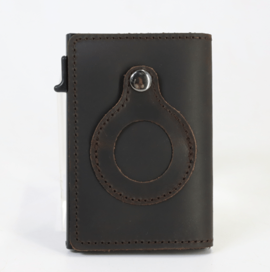 AirTag Wallet Anti Theft Bullet Card Bag Multi - functional Rfid Card Holder Men's Leather Slim Wallets For Airtag Air Tag - AMIR BAGS INDIA PRIVATE LIMITED