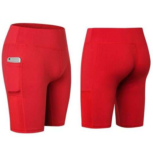 All Seasons Yoga Shorts Stretchable With Phone Pocket - AMIR BAGS INDIA PRIVATE LIMITED