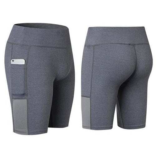 All Seasons Yoga Shorts Stretchable With Phone Pocket - AMIR BAGS INDIA PRIVATE LIMITED