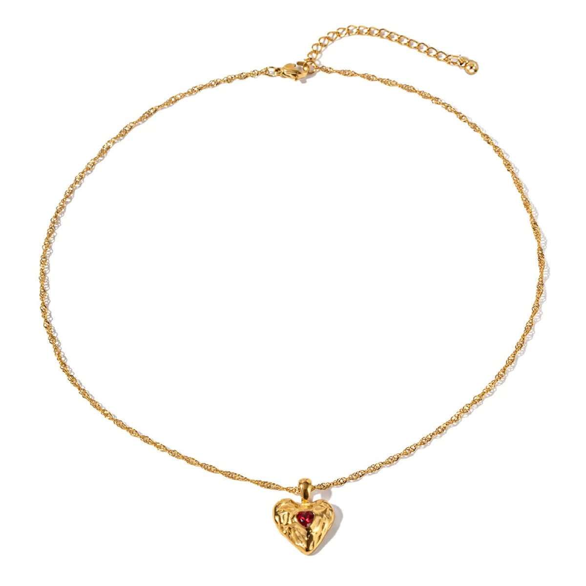 Alloy Heart - shaped Necklace With Diamond Fashion INS Style Necklace Love Valentine's Day - AMIR BAGS INDIA PRIVATE LIMITED