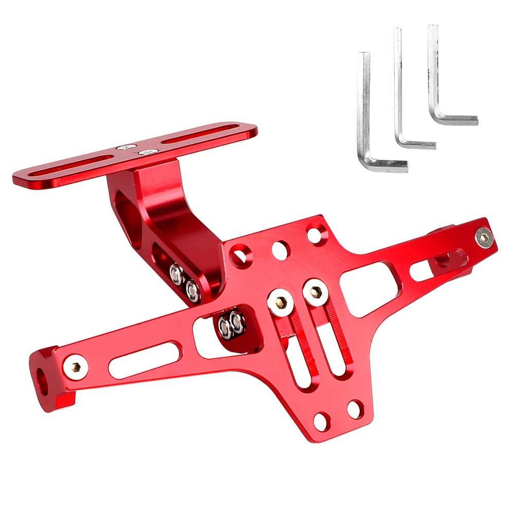 Aluminium Alloy Moto Accessories Tail Mount Holder Frame Adjustable Motorcycle Rear License Plate Holder Fender Eliminator Kit - AMIR BAGS INDIA PRIVATE LIMITED