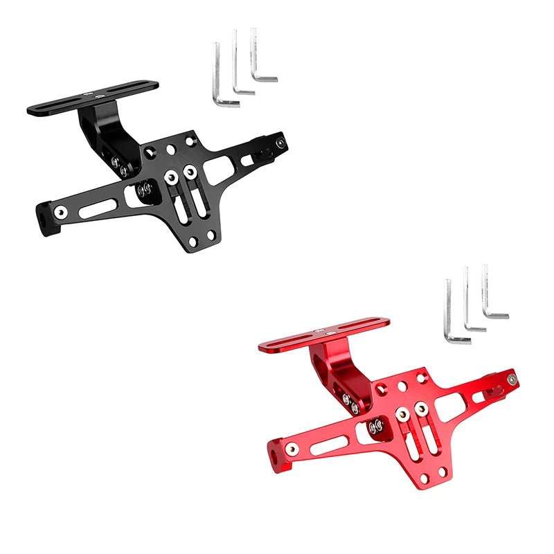 Aluminium Alloy Moto Accessories Tail Mount Holder Frame Adjustable Motorcycle Rear License Plate Holder Fender Eliminator Kit - AMIR BAGS INDIA PRIVATE LIMITED
