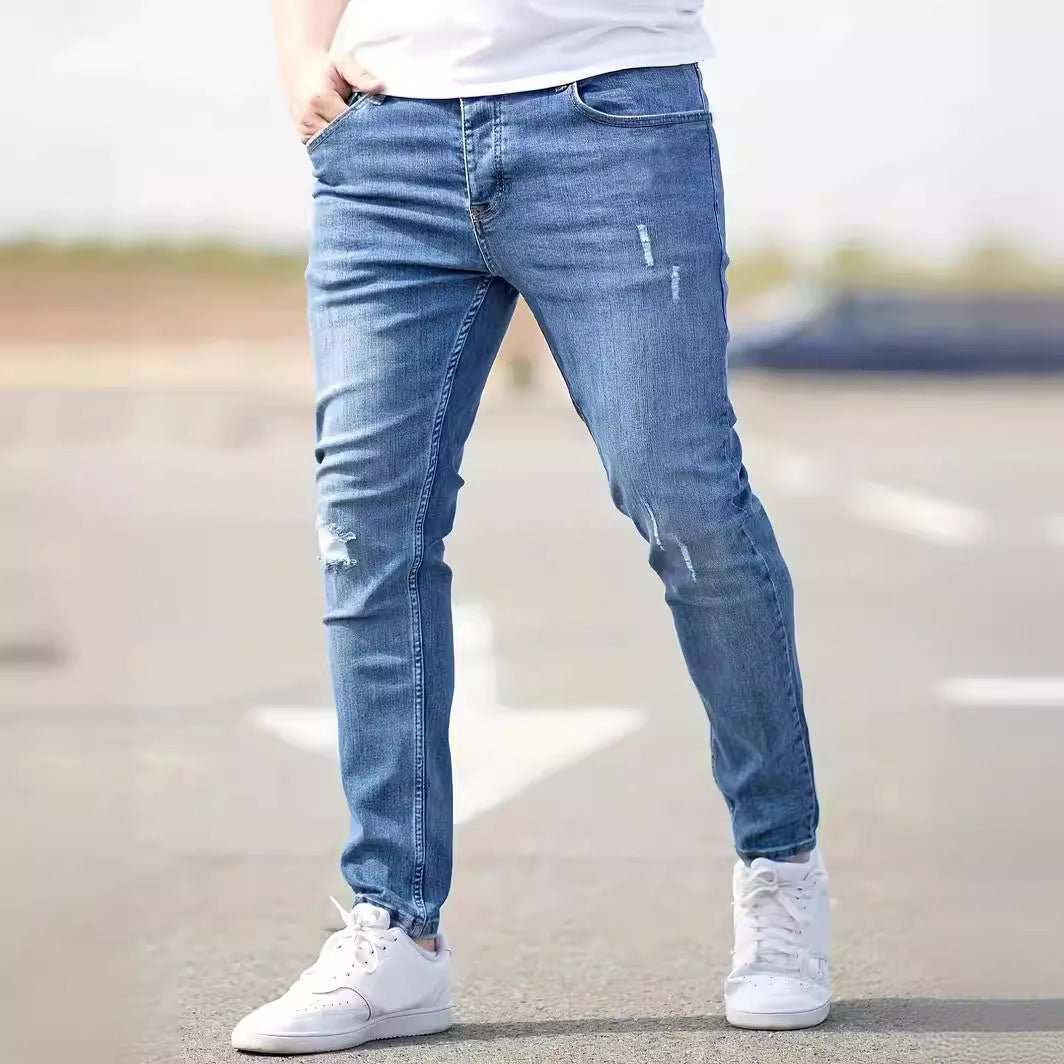 American-style Slim-fit Stretch JeansProduct information:Color: light blue, dark blue, black, gray Elasticity: Micro elasticity Pants length: trousers Waist Type: Mid waist Suitable for people: Youth SiDropshipmanAMIR BAGS INDIA PRIVATE LIMITEDnull