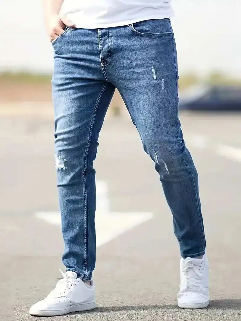 American-style Slim-fit Stretch JeansProduct information:Color: light blue, dark blue, black, gray Elasticity: Micro elasticity Pants length: trousers Waist Type: Mid waist Suitable for people: Youth SiDropshipmanAMIR BAGS INDIA PRIVATE LIMITEDnull