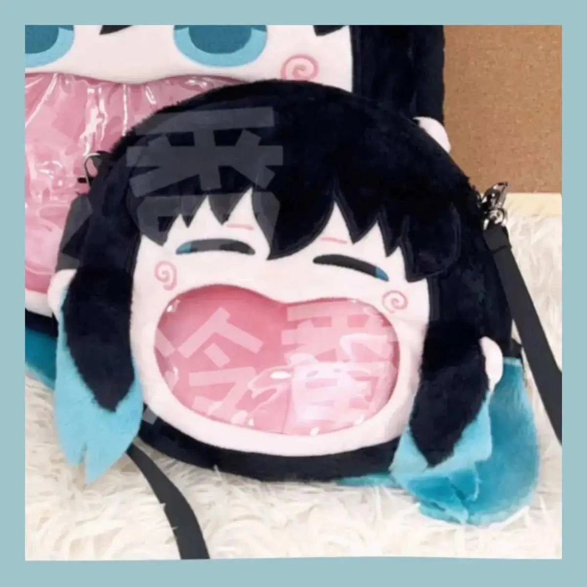 Anime Attribute Tokitou Muichirou Big Mouth Plush itabag Backpack Transparent Shoulder Bag Student Bookbag Crossbody Bag - AMIR BAGS INDIA PRIVATE LIMITED