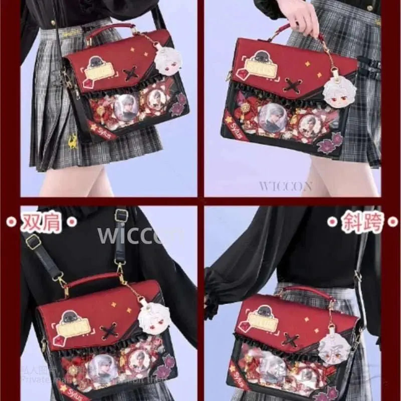 Anime Y2K Jirai Kei Rafayel Sylus Zayne Xavier Backpack Game Love and Deepspace Cosplay PU Leather Handbag Shoulder Bag Gift - AMIR BAGS INDIA PRIVATE LIMITED