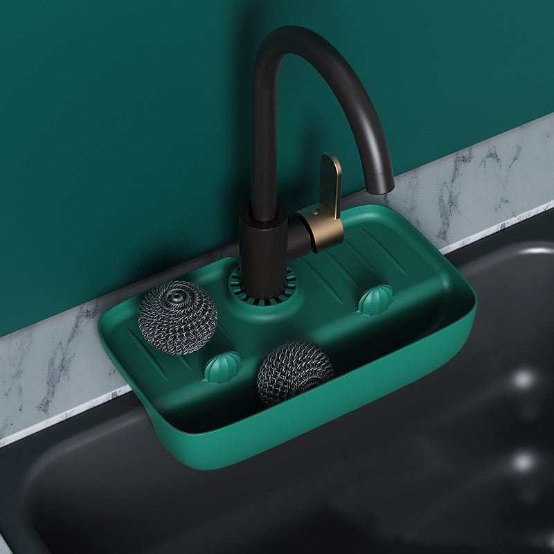 Anti - skid Mat Kitchen Rag Sponge Wiping Drain Storage Rack Kitchen Gadgets - AMIR BAGS INDIA PRIVATE LIMITED