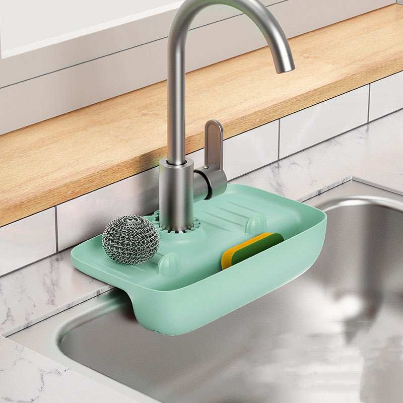 Anti - skid Mat Kitchen Rag Sponge Wiping Drain Storage Rack Kitchen Gadgets - AMIR BAGS INDIA PRIVATE LIMITED