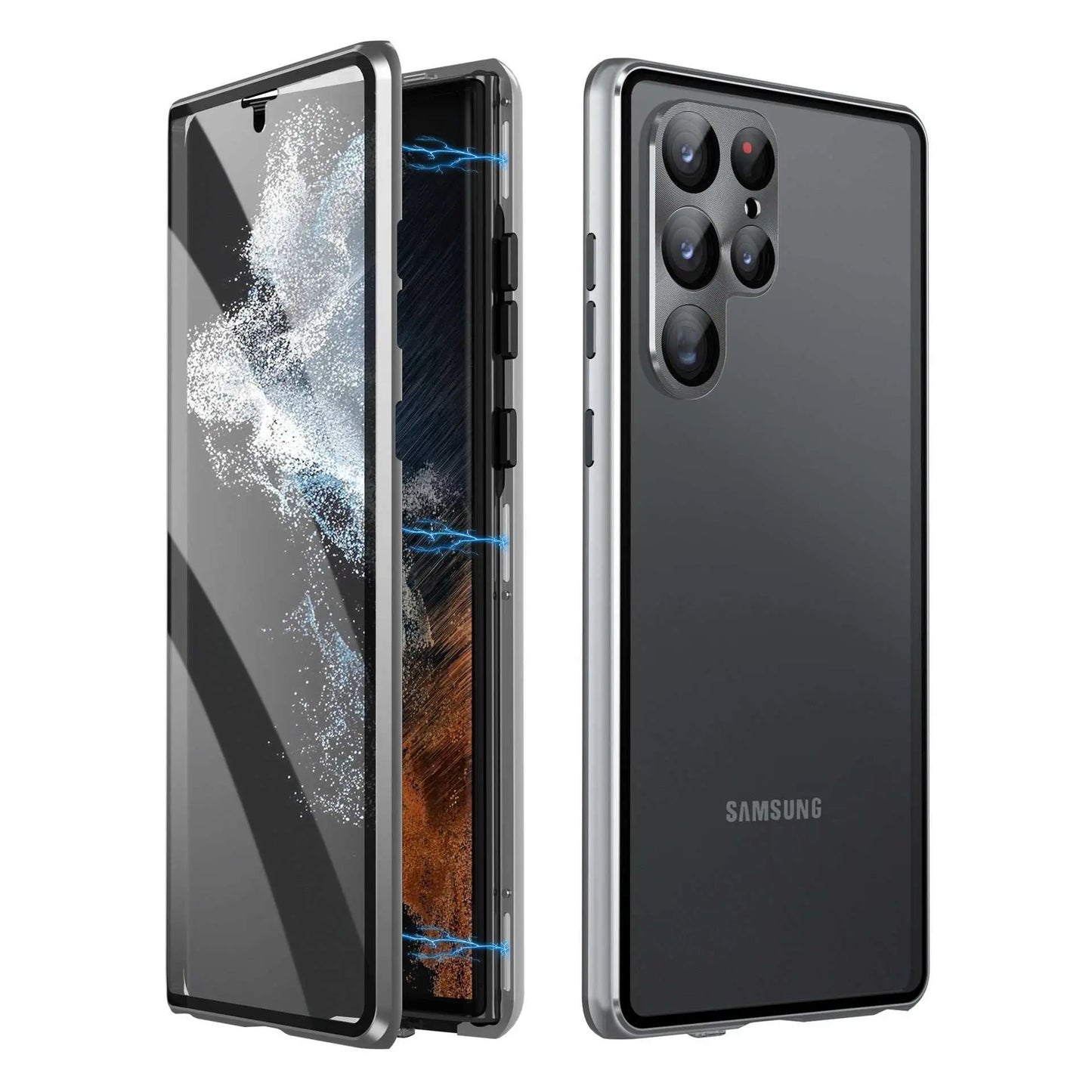 Applicable To S24Ultra Peep - proof Magnetic Mirror Universal Magnetic King Phone Case - AMIR BAGS INDIA PRIVATE LIMITED