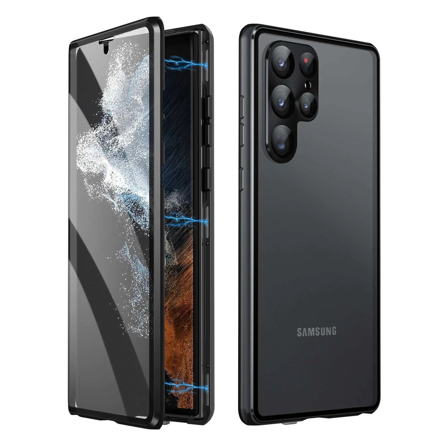 Applicable To S24Ultra Peep - proof Magnetic Mirror Universal Magnetic King Phone Case - AMIR BAGS INDIA PRIVATE LIMITED