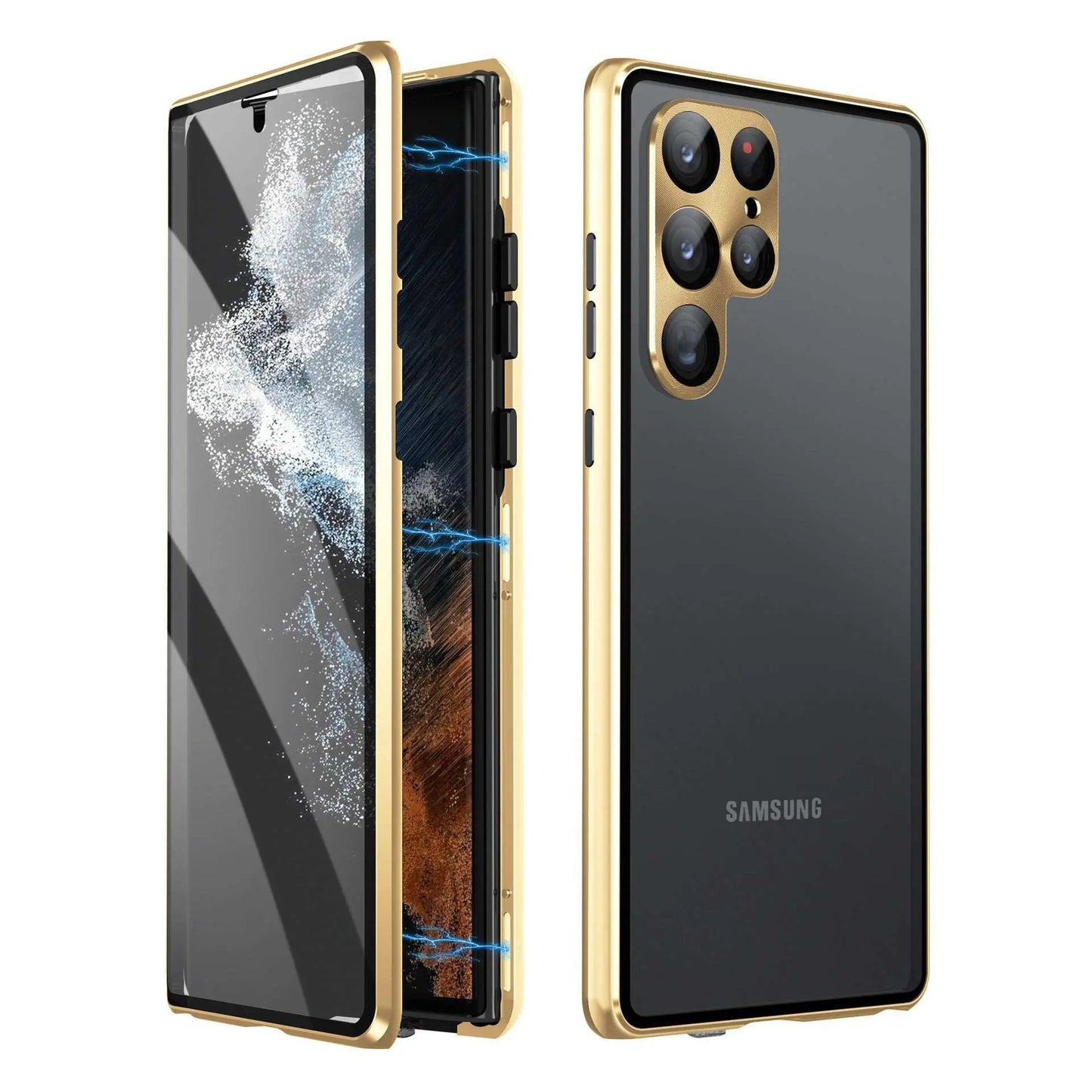 Applicable To S24Ultra Peep - proof Magnetic Mirror Universal Magnetic King Phone Case - AMIR BAGS INDIA PRIVATE LIMITED