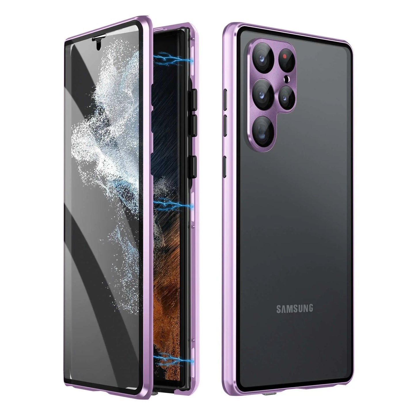 Applicable To S24Ultra Peep - proof Magnetic Mirror Universal Magnetic King Phone Case - AMIR BAGS INDIA PRIVATE LIMITED