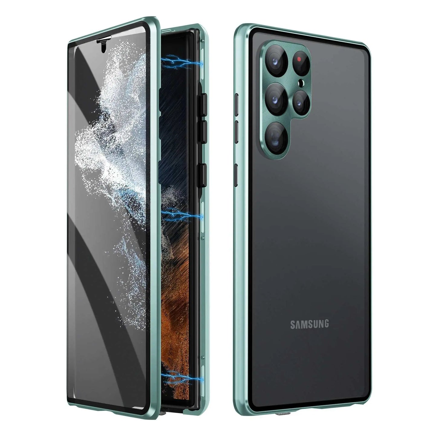 Applicable To S24Ultra Peep - proof Magnetic Mirror Universal Magnetic King Phone Case - AMIR BAGS INDIA PRIVATE LIMITED