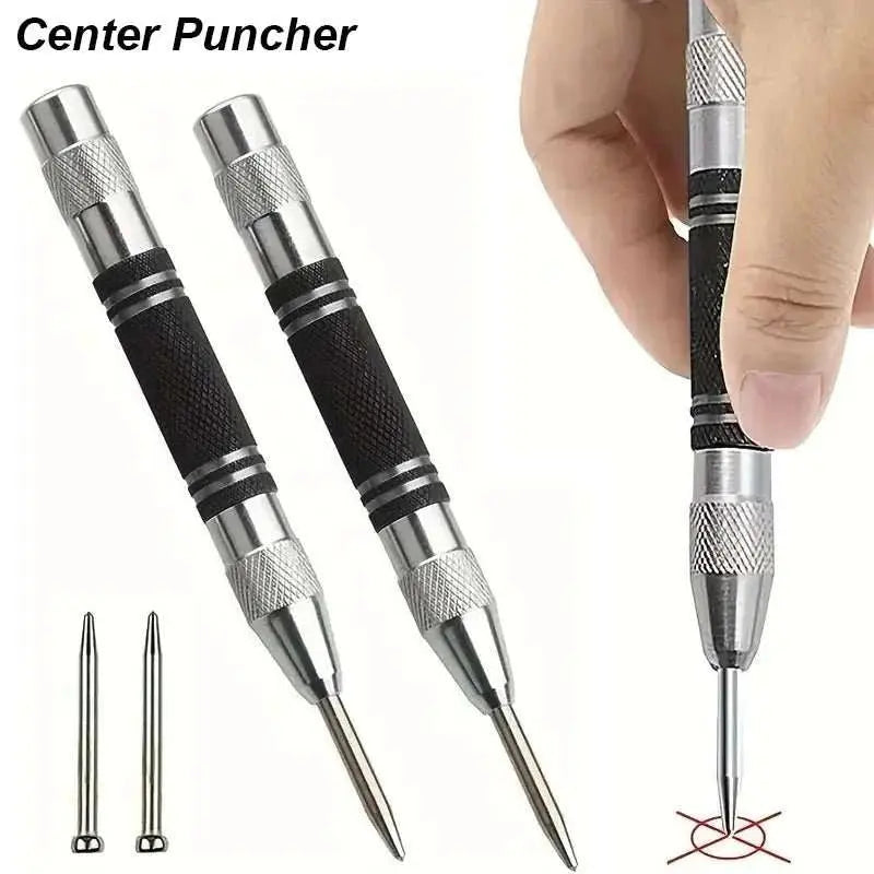 Auto Center Puncher Hole Marker Wood Metal Steel Spring Load Kerner DrPROFESSIONAL DESIGN – Auto center punch tool with a spring loaded mechanism, actually works and makes a solid mark in most projects.
ONE REPLACE TWO - Spring loadedAMIR BAGS INDIA PRIVATE LIMITEDAMIR BAGS INDIA PRIVATE LIMITEDnull