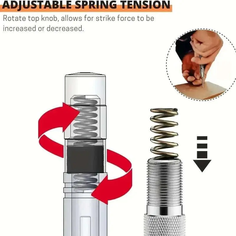 Auto Center Puncher Hole Marker Wood Metal Steel Spring Load Kerner DrPROFESSIONAL DESIGN – Auto center punch tool with a spring loaded mechanism, actually works and makes a solid mark in most projects.
ONE REPLACE TWO - Spring loadedAMIR BAGS INDIA PRIVATE LIMITEDAMIR BAGS INDIA PRIVATE LIMITEDnull