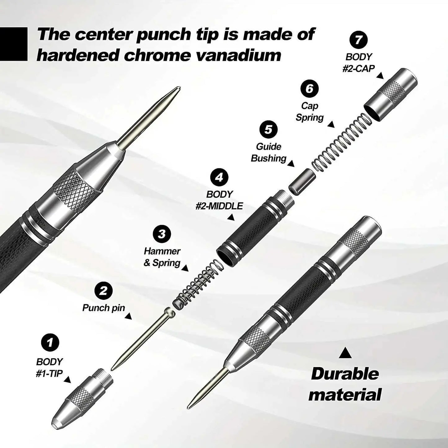 Automatic center punch locator center punch automatic center punch window breaker automatic sample punch 128mm - AMIR BAGS INDIA PRIVATE LIMITED