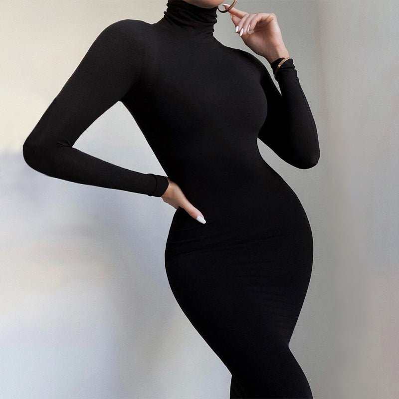 Autumn And Winter Solid Color Tight Long Sleeve Fleece - lined Yoga Jumpsuit - AMIR BAGS INDIA PRIVATE LIMITED