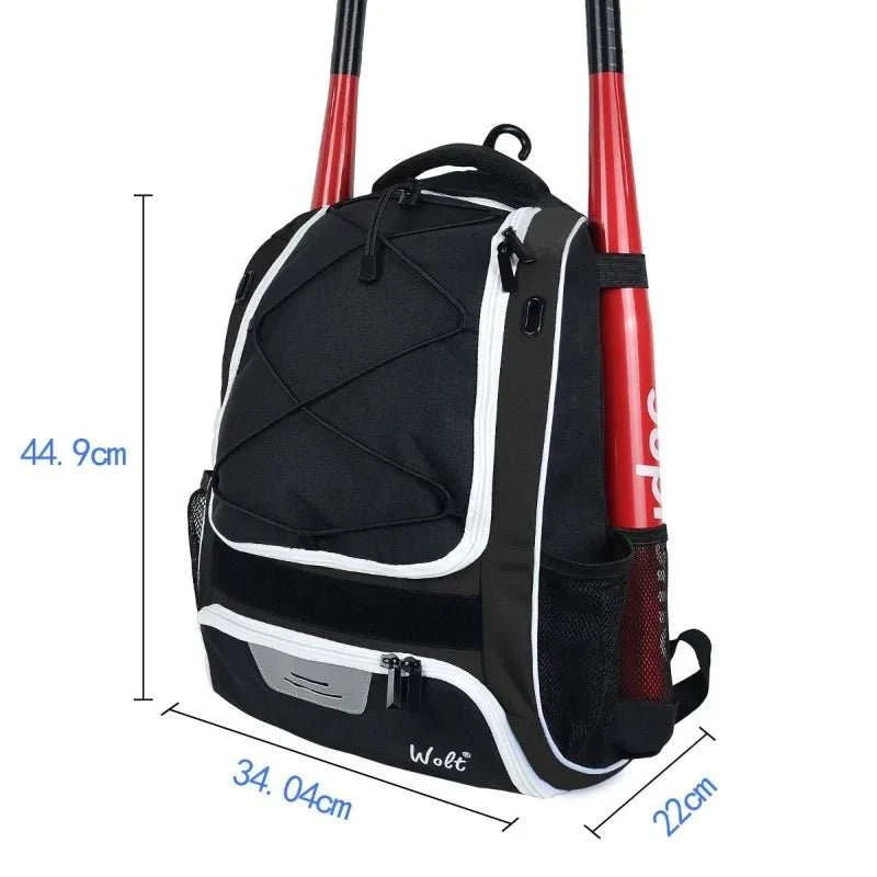Baseball Softball Backpack with Shoes Compartment Outdoor Softball Bat Bag for Youth Adult Large Capacity Sports Shoulder Bags - AMIR BAGS INDIA PRIVATE LIMITED