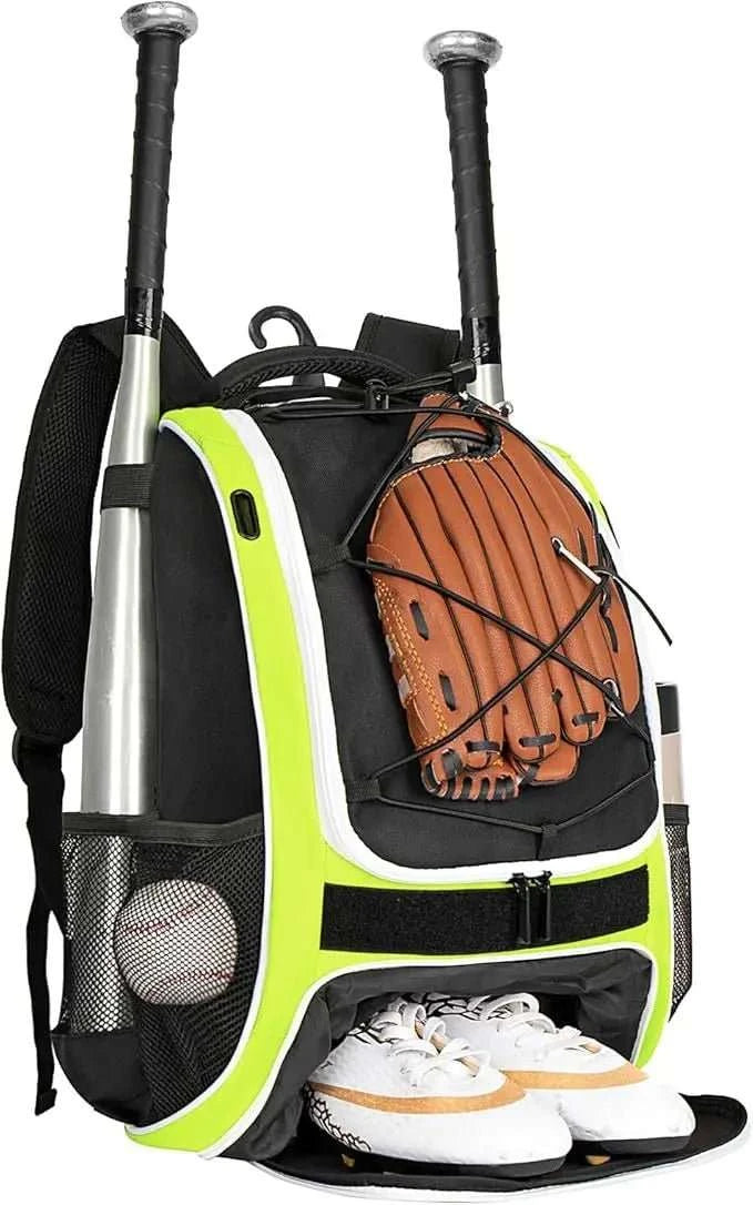 Baseball Softball Backpack with Shoes Compartment Outdoor Softball Bat Bag for Youth Adult Large Capacity Sports Shoulder Bags - AMIR BAGS INDIA PRIVATE LIMITED