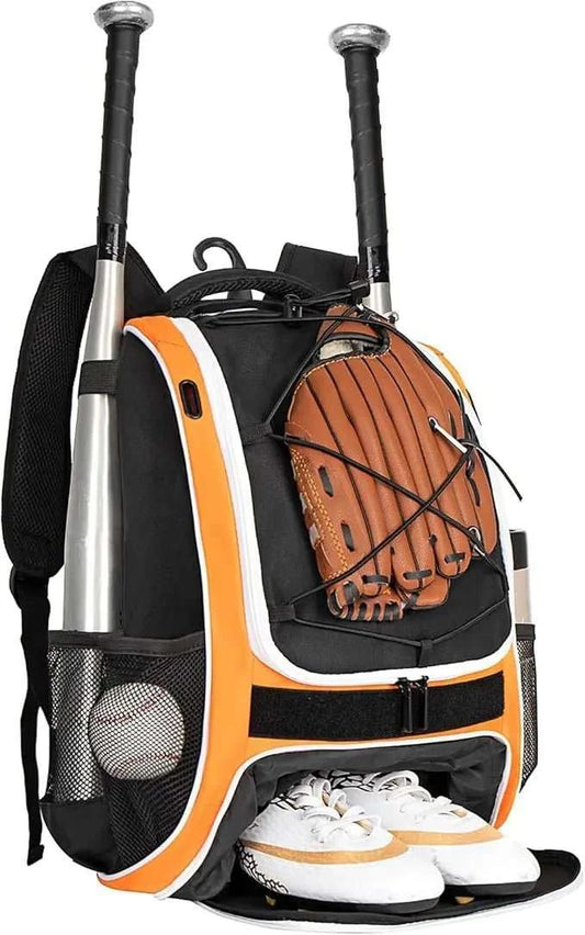 Baseball Softball Backpack with Shoes Compartment Outdoor Softball Bat Bag for Youth Adult Large Capacity Sports Shoulder Bags - AMIR BAGS INDIA PRIVATE LIMITED