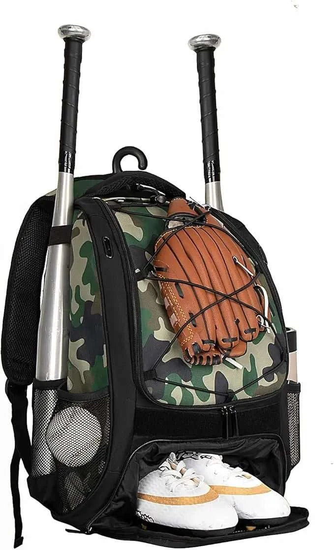 Baseball Softball Backpack with Shoes Compartment Outdoor Softball Bat Bag for Youth Adult Large Capacity Sports Shoulder Bags - AMIR BAGS INDIA PRIVATE LIMITED