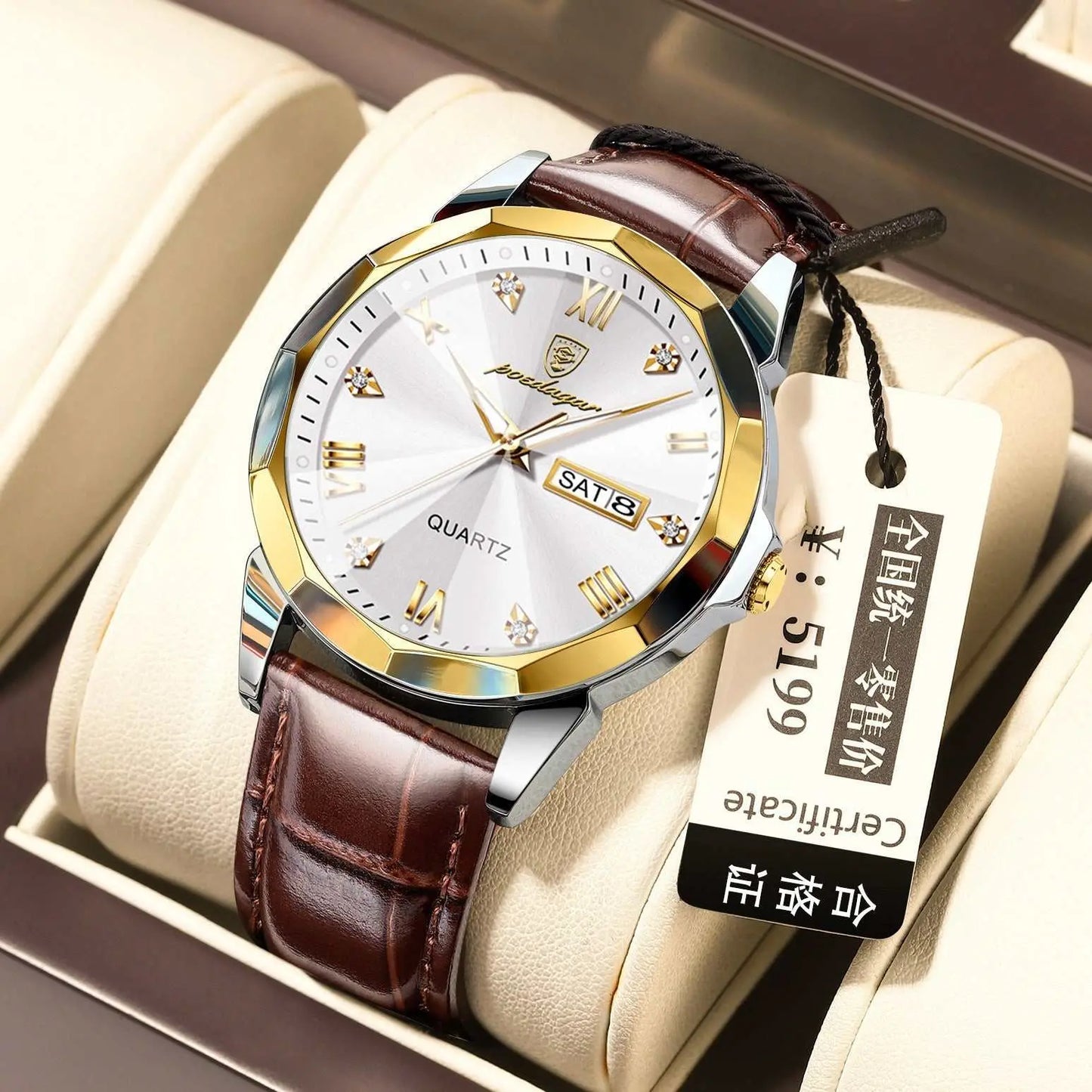 Belt Style Men's Waterproof Luminous Fashion Quartz Watch - AMIR BAGS INDIA PRIVATE LIMITED
