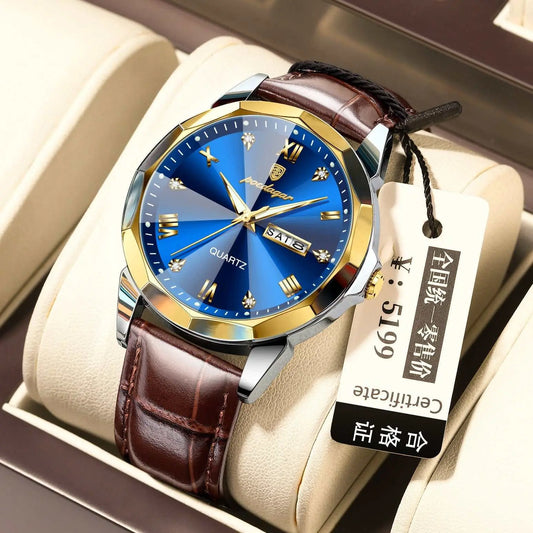 Belt Style Men's Waterproof Luminous Fashion Quartz Watch - AMIR BAGS INDIA PRIVATE LIMITED